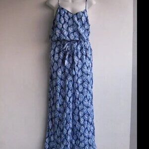 Lilly Pulitzer Blue Clam Shell Design Jumpsuit. Size Small